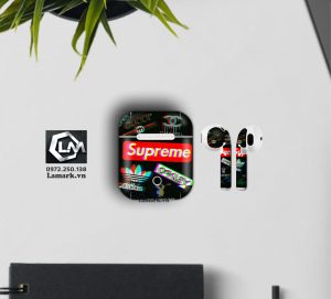 Dán skin airpods họa tiết Supreme i67