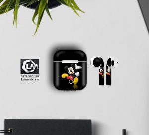 Dán skin airpods họa tiết chuột Mickey i39