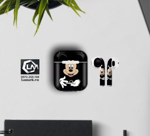 Dán skin airpods họa tiết chuột Mickey i41