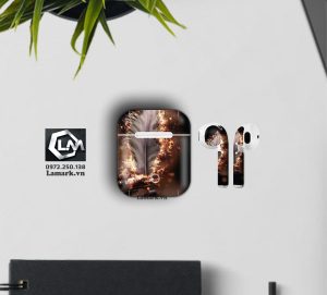 Dán skin airpods họa tiết Lông vũ i51