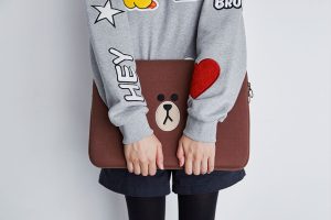 Túi chống sốc Laptop Macbook gấu cute Hàn Quốc