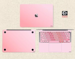 skin macbook hồng trắng