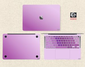 dán skin macbook hồng tím