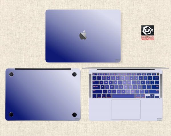 dán skin macbook xanh trắng