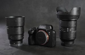 Skin máy ảnh vân nổi 3M Black Electric ( mạch điện đen )