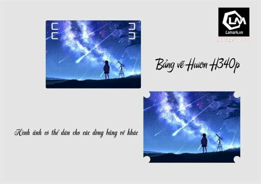 Dán Skin Cho bảng vẽ điện tử Huion h340p L04