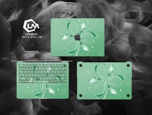 Dán skin macbook mẫu cỏ 4 lá mã 12