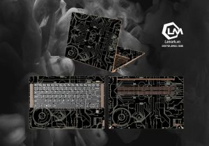 Tấm Dán Skin 3M Vân Nổi Vân Vi Mạch Đen Cho Tất Cả Các Dòng Laptop, Macbook