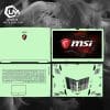 Dán Skin Laptop MSI màu Xanh xx04