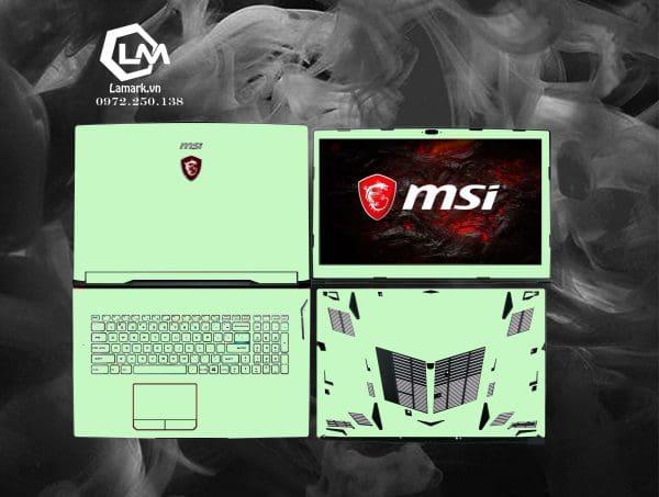 Dán Skin Laptop MSI màu Xanh xx04