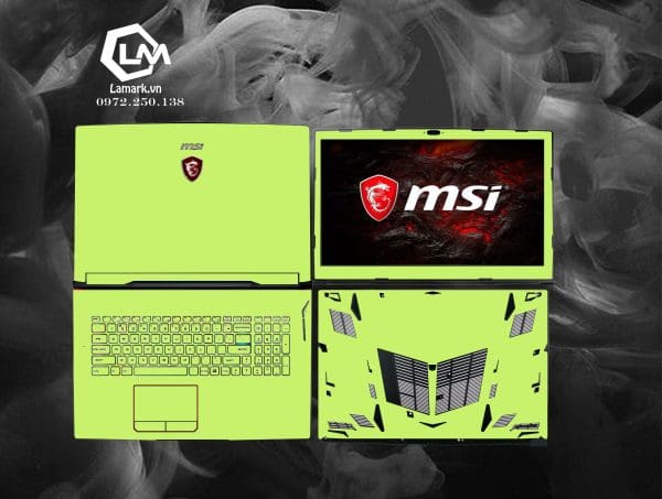 Dán Skin Laptop MSI màu Xanh xx08