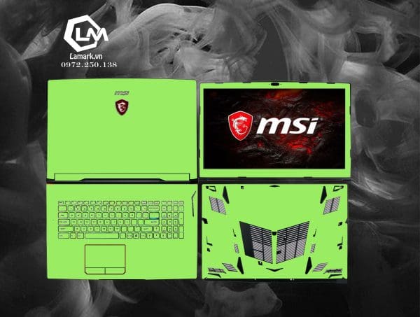 Dán Skin Laptop MSI màu Xanh xx15