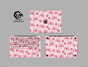 Dán Skin Macbook hình Gấu Dâu mã 12