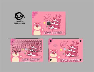 Dán Skin Macbook hình Gấu Dâu mã 11