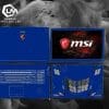 Dán Skin Laptop MSI màu Xanh Tím x 12