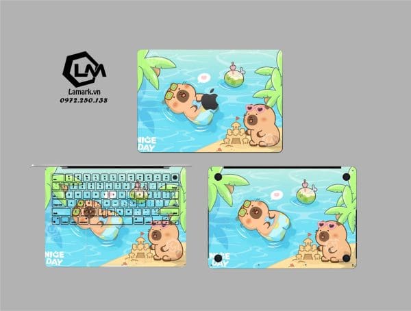 Dán Skin Macbook hình capybara mã 05