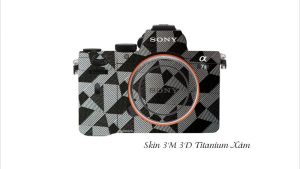 Skin Máy Ảnh 3M Vân Nổi 3D Titanium Xám