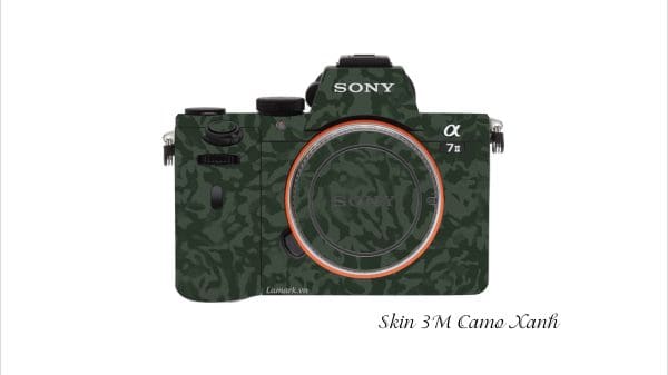Skin Máy Ảnh 3M Vân Nổi Camo Xanh