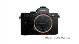 Skin Máy Ảnh 3M Vân Nổi Mạch Điện Đen