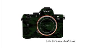 Skin Máy Ảnh 3M Vân Nổi Camo Xanh Đen