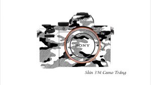 Skin Máy Ảnh 3M Vân Nổi Camo Trắng