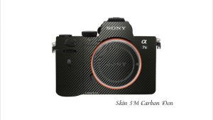 Skin Máy Ảnh 3M Vân Nổi Carbon Đen